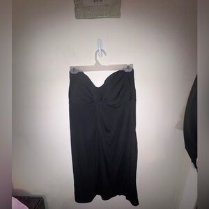 Extra Touch Black Twist-Front Dress